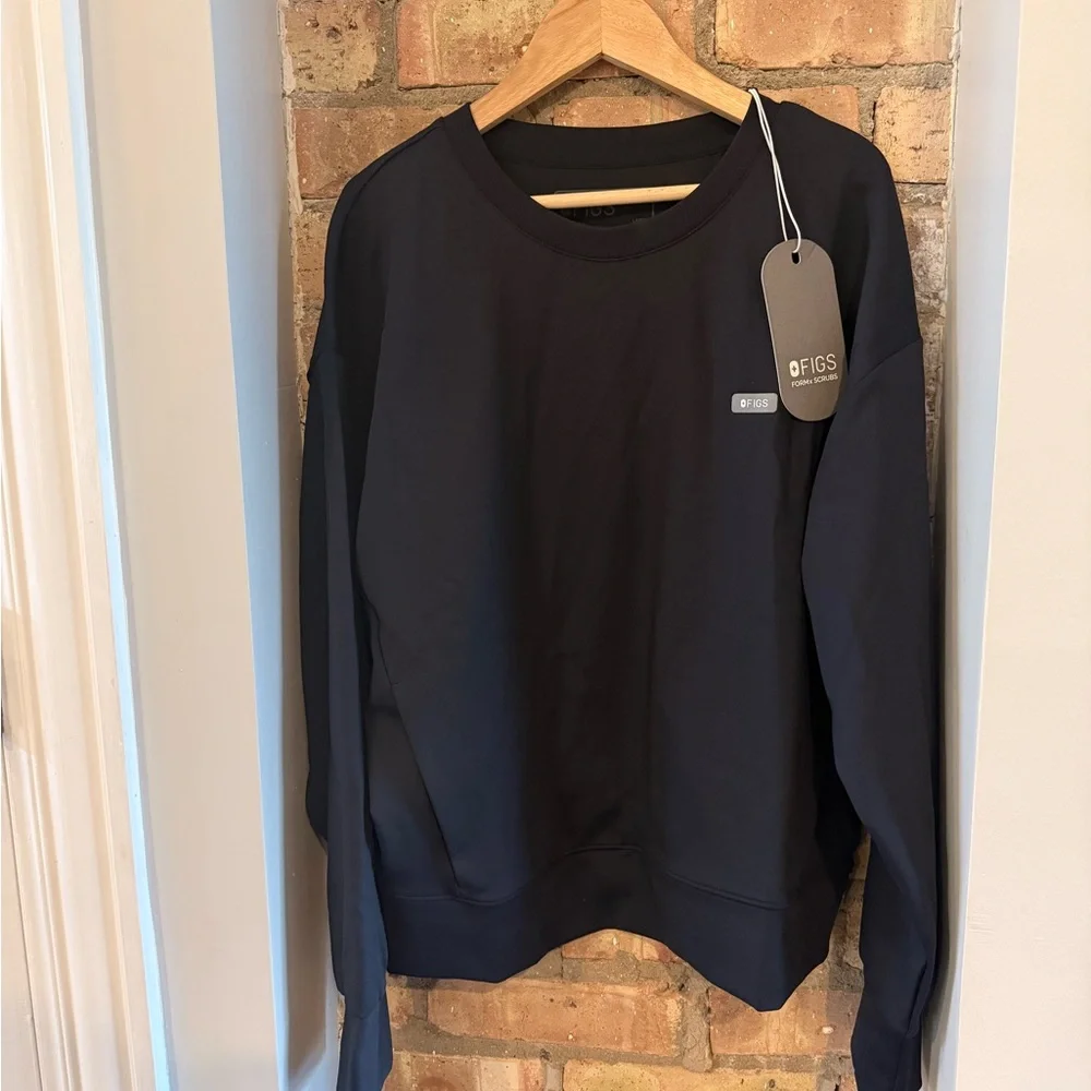 NWT FIGS Navy Cornelia FORMx Crewneck - Scrub Top - Picture 3 of 3